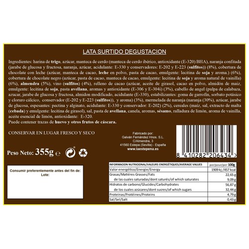 LA ESTEPEÑA Surtido de dulces navideños 355 g.