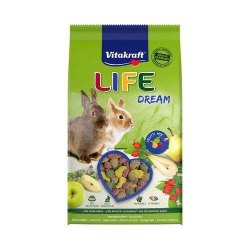 VITAKRAFT Alimento completo para conejos con sabor a fruta 600 gr.