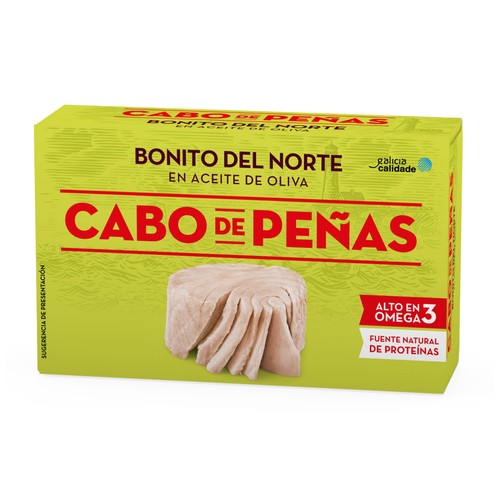 CABO DE PEÑAS Bonito del norte en aceite de oliva lata de 72 g.