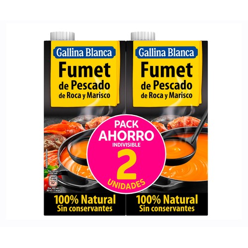 GALLINA BLANCA Caldo fumet de pescado 2x1L