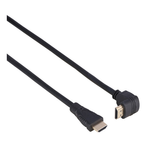Cable QILIVE de HDMI macho a HDMI macho 90º, color negro.