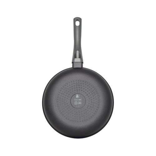 Guisera de aluminio 28cm con tapa de vidrio, serie Gevi 7 ACTUEL.