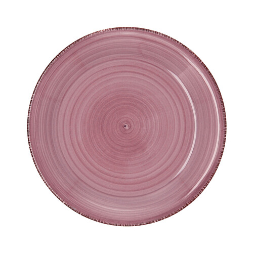 Vajilla completa de 18 platos de gran tamaño de color rosa petonia, QUID