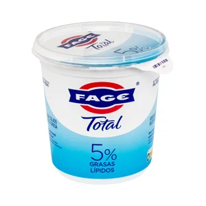 FAGE Yogur natural colado receta griega, con tan sólo 5% materia grasa Total 1 kg.