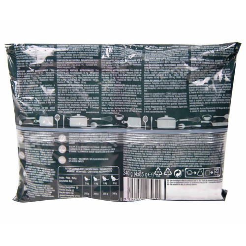 PRODUCTO ALCAMPO Comida para gatos en salsa de salmón y zanahorias PRODUCTO ALCAMPO 4x85 g.