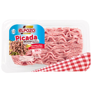 Imagen de Preparado de carne picada mixta (cerdo y vacuno) EL POZO 500 g.