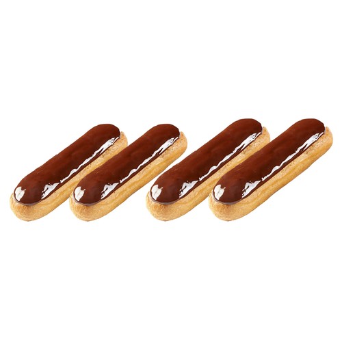 Eclairs sabor cacao, 4 uds, 360g.