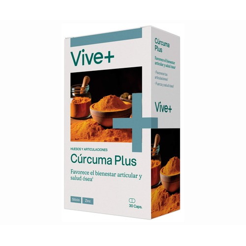 VIVE+ SALUD Y VIDA Cúrcuma con silicio VIVE + SALUD Y BELLEZA 30 cps.