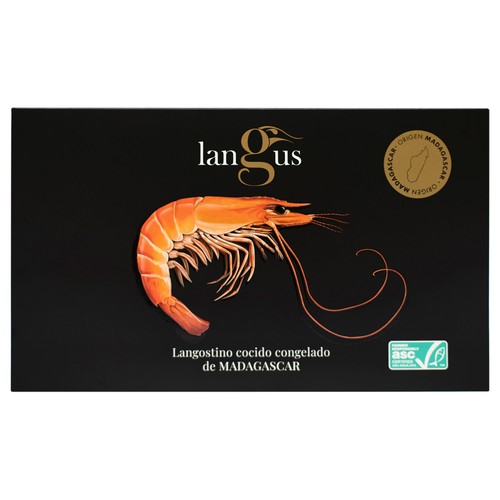LANGUS Langostino cocido y congelado de Madagascar LANGUS 800 g (P..N)