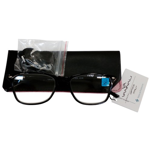VANNALI Gafas de lectura unisex para vista cansada (+2), con funda y cordón VANNALI.