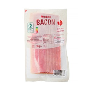 Auchan Bacon Cocido Ahumado en Lonchas 200 G Producto Alcampo.