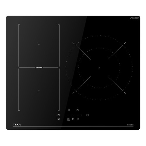Placa inducción TEKA IBF63210SSMBK 3 zonas de cocción, potencia: 7400w, zona gigante de 29cm, programable, control táctil, A: 59cm.