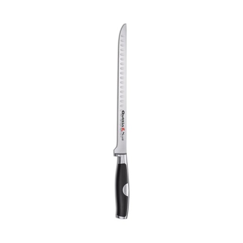 Cuchillo jamonero con hoja alveolada de 27cm., Moaré QUTTIN.
