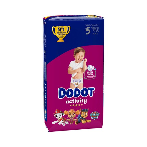 DODOT Activity Pañales talla 5 (11-16 kg) 52 uds.