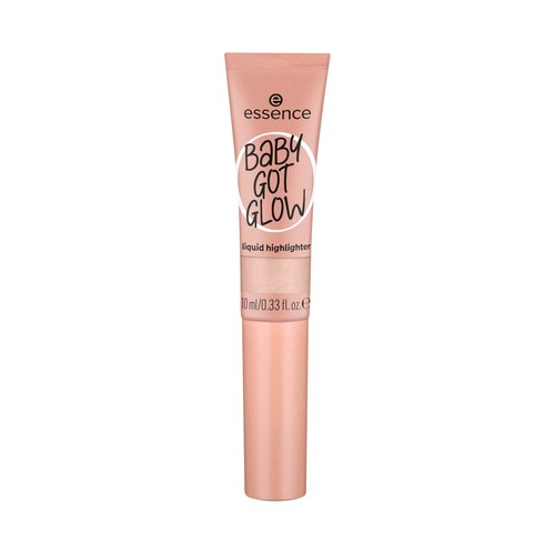 ESSENCE Baby got glow tono 10 Sassy in silk Iluminador líquido, textura fácil de difuminar.