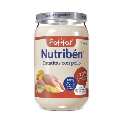 NUTRIBÉN Potitos® de patatitas con pollo a partir de 6 meses 235 g.