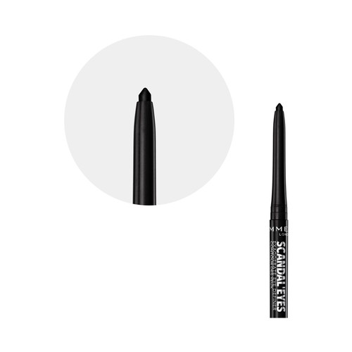 RIMMEL Scandal eyes tono 001 Intense black Lápiz de ojos resistente al agua (waterproof) y de larga duración.