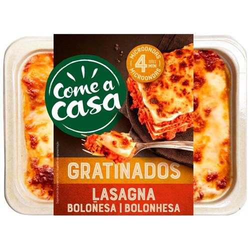 COME A CASA Gratinados Lasaña boloñesa lista para calentar y comer 350 g.