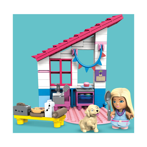 Casa Malibú, juego con bloques de construcción y accesorios, BARBIE.