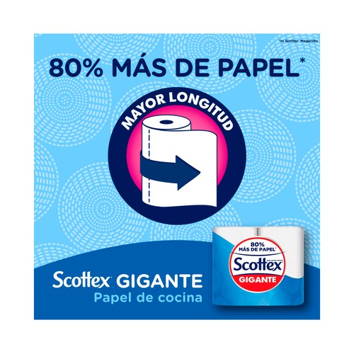 SCOTTEX Gigante Rollo de papel de cocina formato XXL 2 uds.