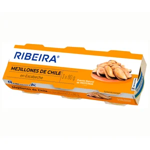 RIBEIRA Mejillón de chile en escabeche 3 x 43 g.
