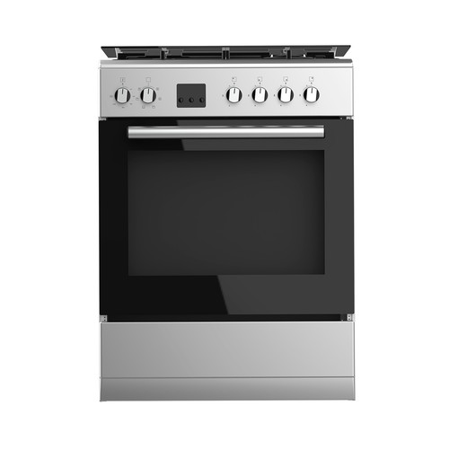 Cocina independiente mixta gas butano + gas natural TAURUS CIGE4FIXMF,  con horno eléctrico de 60L,  H: 85,5cm, A: 60cm, F: 63cm.