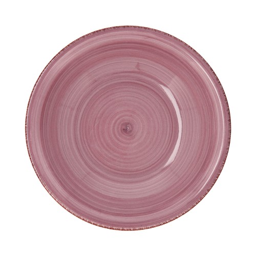 Vajilla completa de 18 platos de gran tamaño de color rosa petonia, QUID