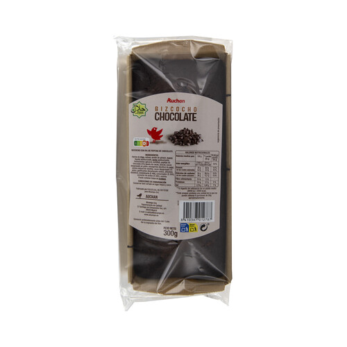 Bizcocho de chocolate con pepitas chocolate PRODUCTO ALCAMPO 300 g.