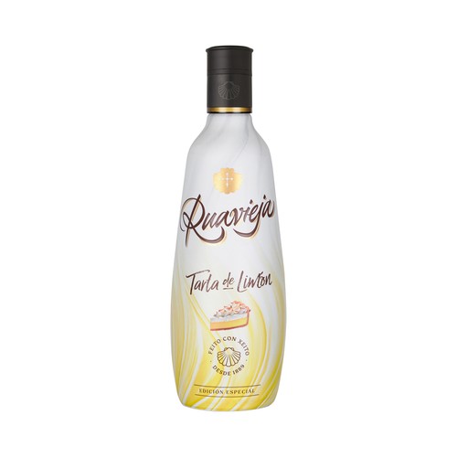 RUAVIEJA Licor con alcohol de tarta de limón botella 70 cl.