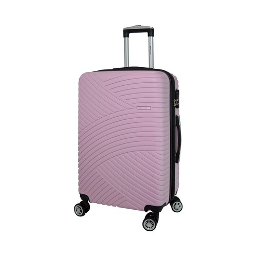 Maleta grande tipo trolley 8 ruedas lock ginko color rosa. AIRPORT