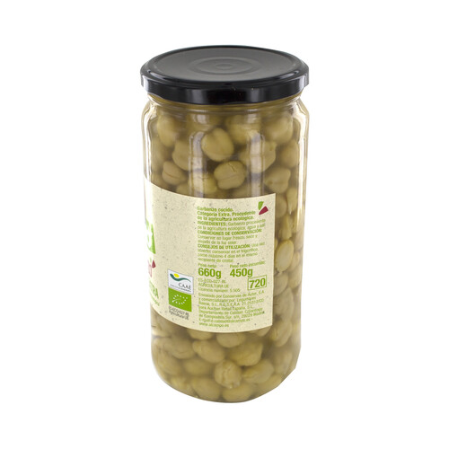 ALCAMPO ECOLÓGICO Garbanzos cocidos ALCAMPO ECOLÓGICO 450 g.