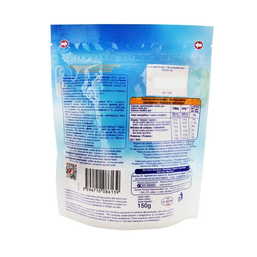 AUCHAN Surimi rallado (sabor cangrejo) 150 g. Producto Alcampo