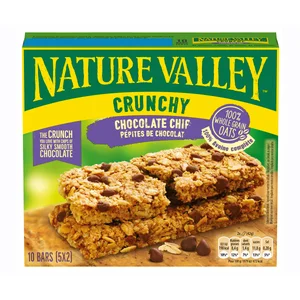 NATURE VALLEY  Barra de cereal choco chip crunchy 5 uds 210 gr.