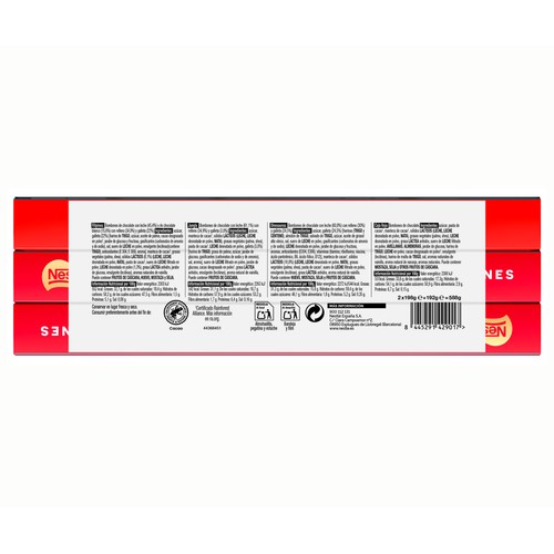 NESTLÉ Bombón caja roja + bestial 2 x 198 gr + 1 gratis 192 gr.