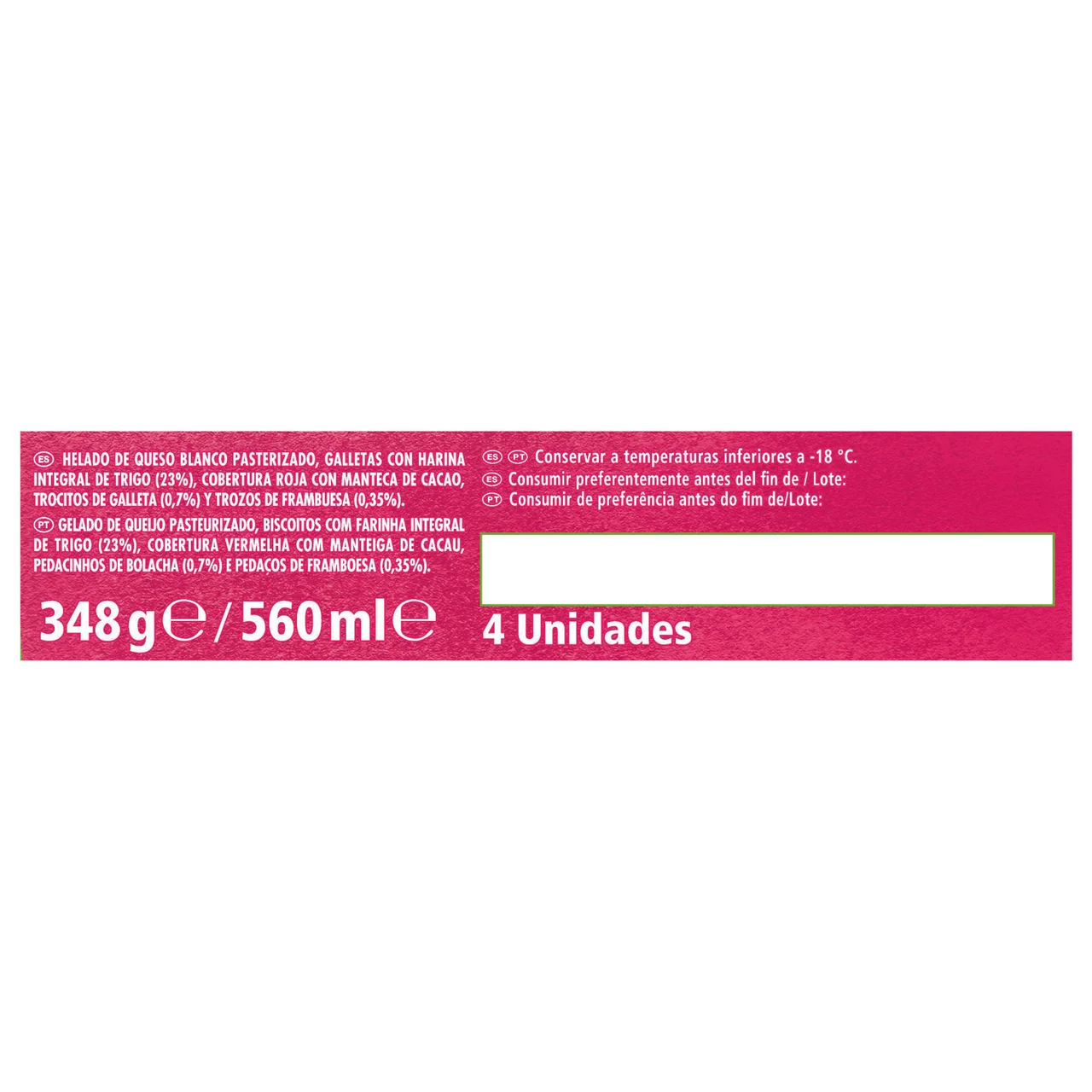 De Nestlé Sandwich de helado de tarta de queso (cheesecake) 4 x 140 ml.
