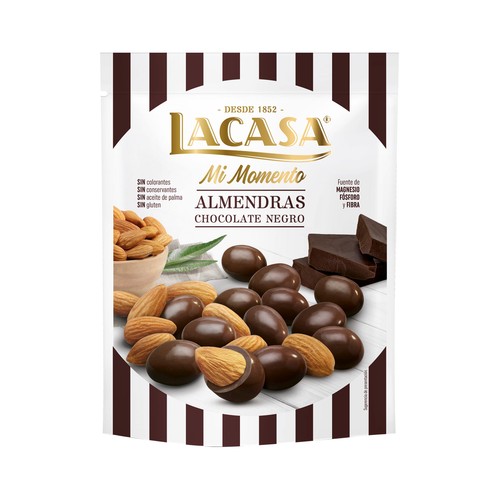 LACASA Almendras con chocolate negro 125 g.