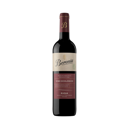 BERONIA Vino tinto ecológico con denominación de origen calificada Rioja BERONIA botella de 75 cl.