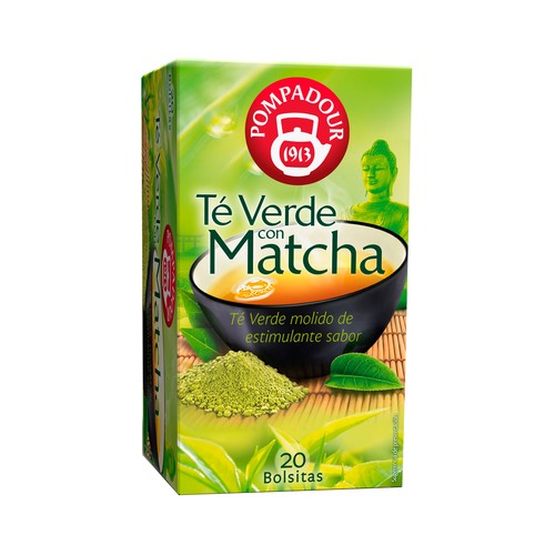 Té verde con Matcha, POMPADOUR, 20 uds..35 g.