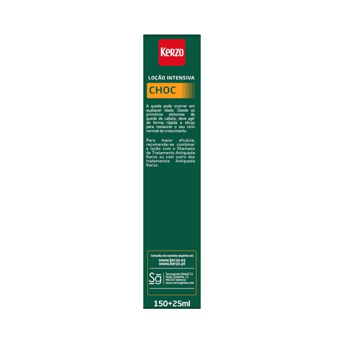 KERZO Choc Loción intensiva anti-caída para cabellos con caída importante 150 ml.