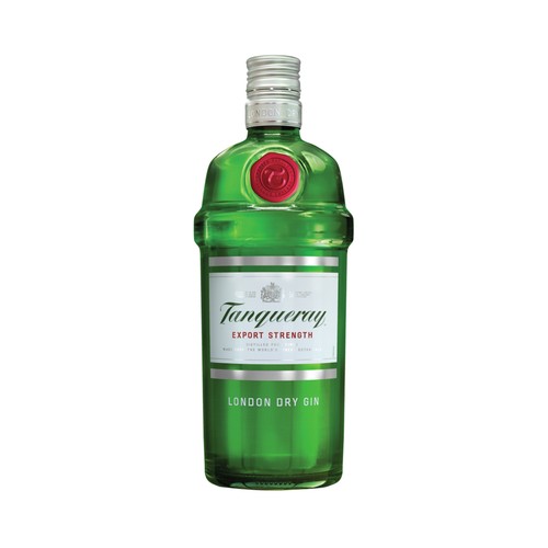 Ginebra premium tipo London dry gin TANQUERAY botella de 70 cl.