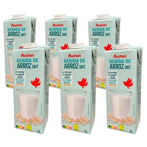 Imagen de AUCHAN Bebida de arroz con alto contenido de calcio y vitamina D 6 x 1 l. Producto Alcampo