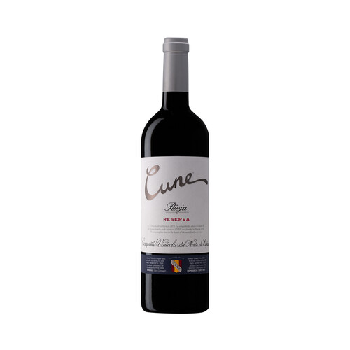 CUNE  Vino  tinto reserva con D.O. Ca. Rioja botella de 75 cl.