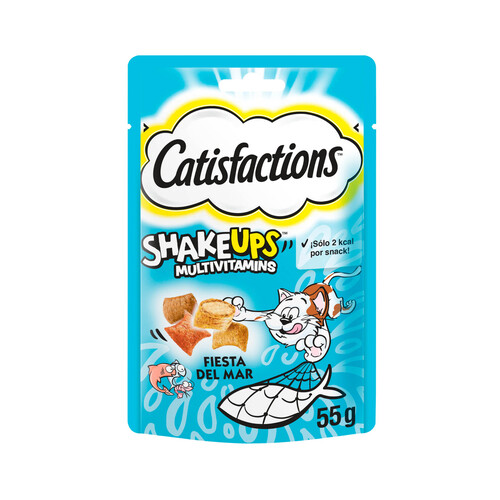 CATISFACTIONS Snaks para gato con sabor a fiesta del mar 55 g