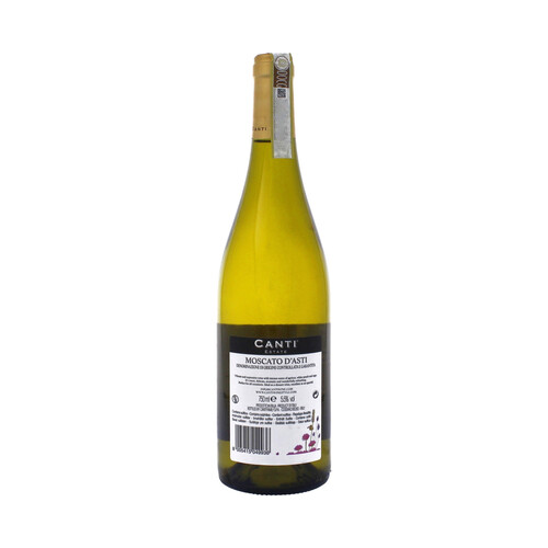 CANTI  Vino blanco de Italia con D.O. controlada DOC Moscato D´Asti botella de 75 cl.