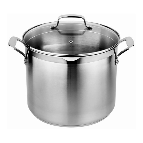 Olla acero inox 28cm con tapa de vidrio, ACTUEL.