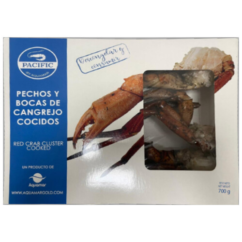 PACIFIC Pechos y bocas de cangrejo, cocidos y ultracongelados 700 g (P.N).