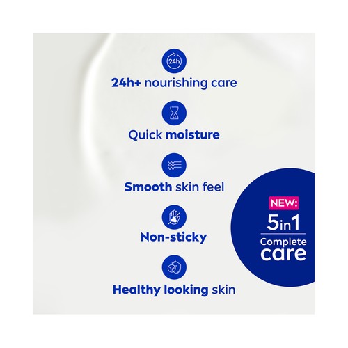 NIVEA Loción corporal bajo la ducha nutritiva, para pieles secas 400 ml.