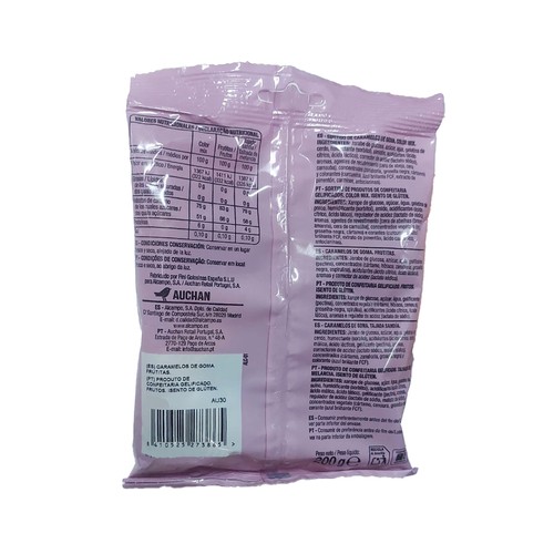 PRODUCTO ALCAMPO Golosinas con sabor a frutas 200 g.
