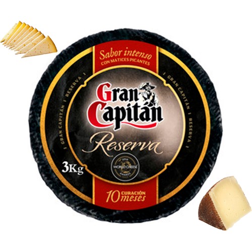 Queso curado añejo GRAN CAPITÁN - Tapeo 3 a 5 mm