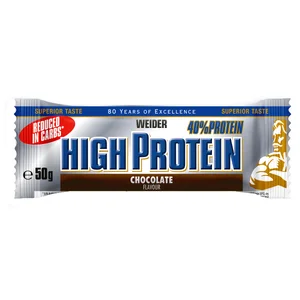 WEIDER High protein Barritas con un 40% de proteínas con sabor a chocolate  1 uds x 50 g.